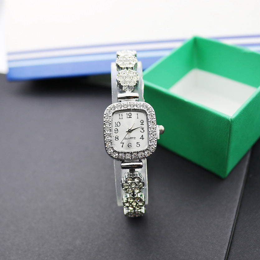 Special Interest Light Luxury Temperament And Fully-jewelled Square Fashion Watch