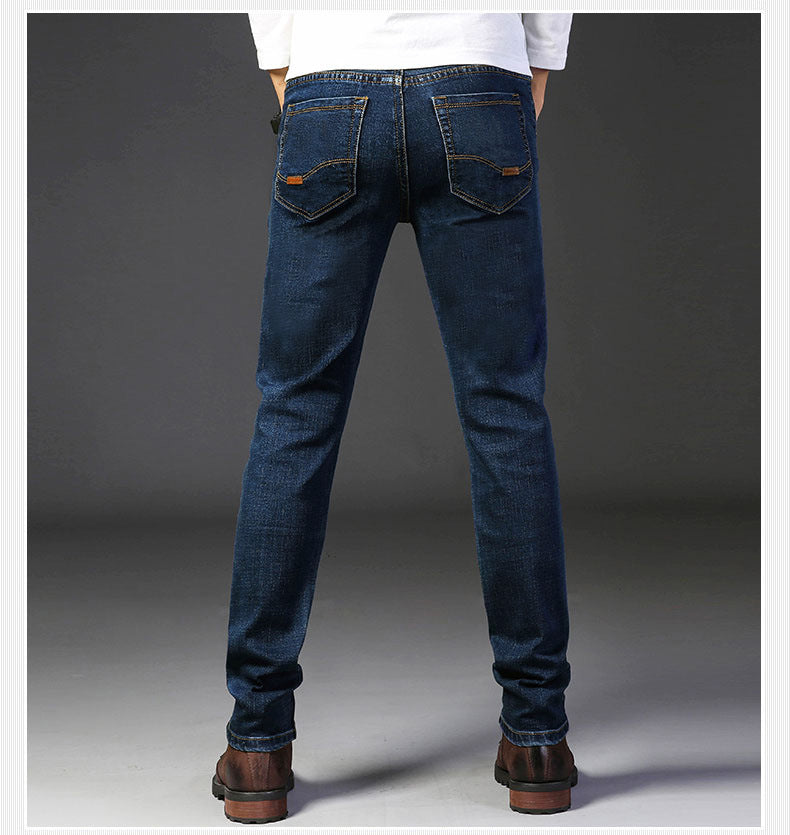 Men's Denim Trousers Casual Business Straight Trousers Loose Trousers Denim Trousers