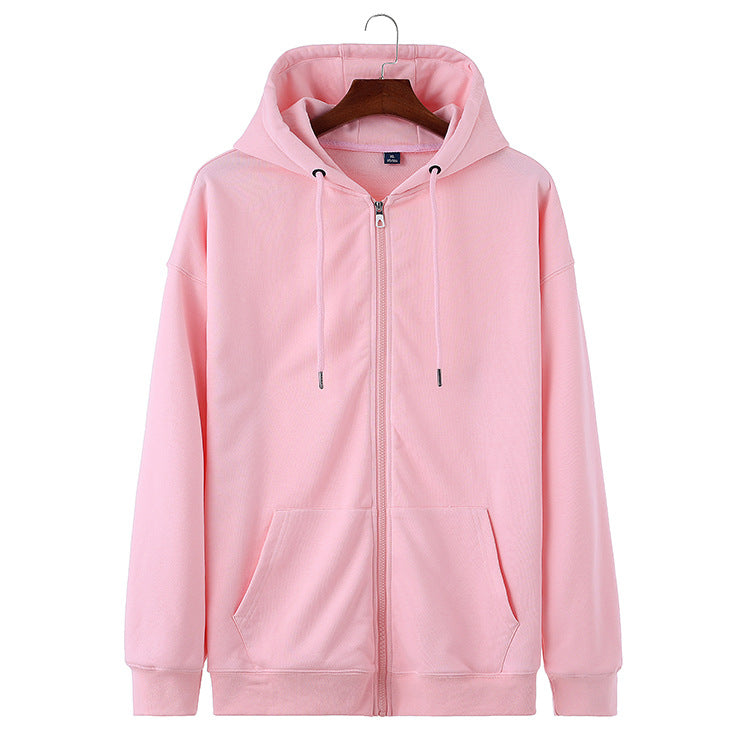 American Heavy Zipper Cardigan Hooded Terry Sweater Custom 310g Solid Color Group Clothing Blank Basic Printing