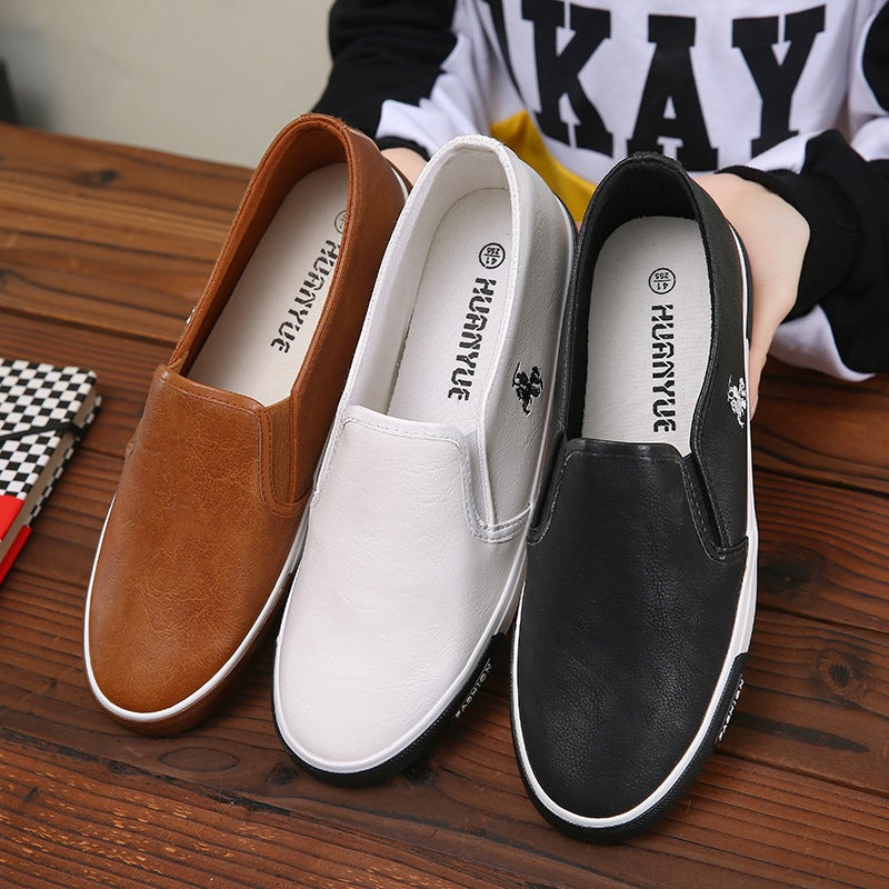 Men Breathable High Quality Casual shoes PU Leather Shoes Casual Slip On men Fashion