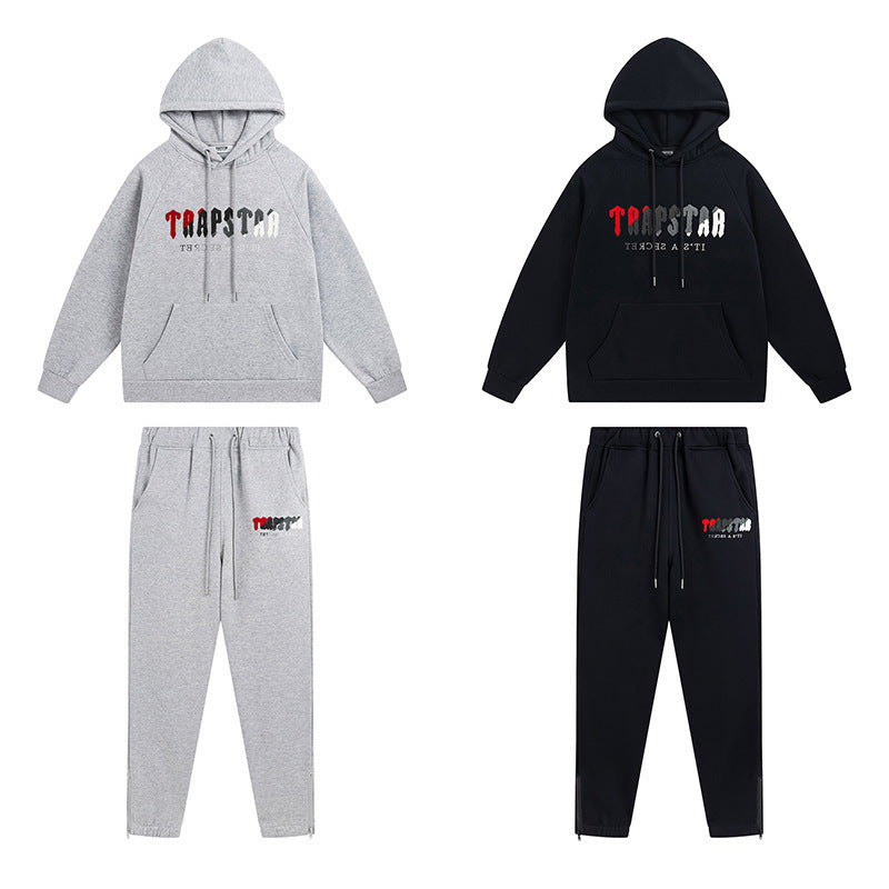 Foreign Trade Cross-border Trapstar Gradient Letters Tiger Head Embroidery Hooded Sweater Pants Sports Sweater Suit Generation Hair
