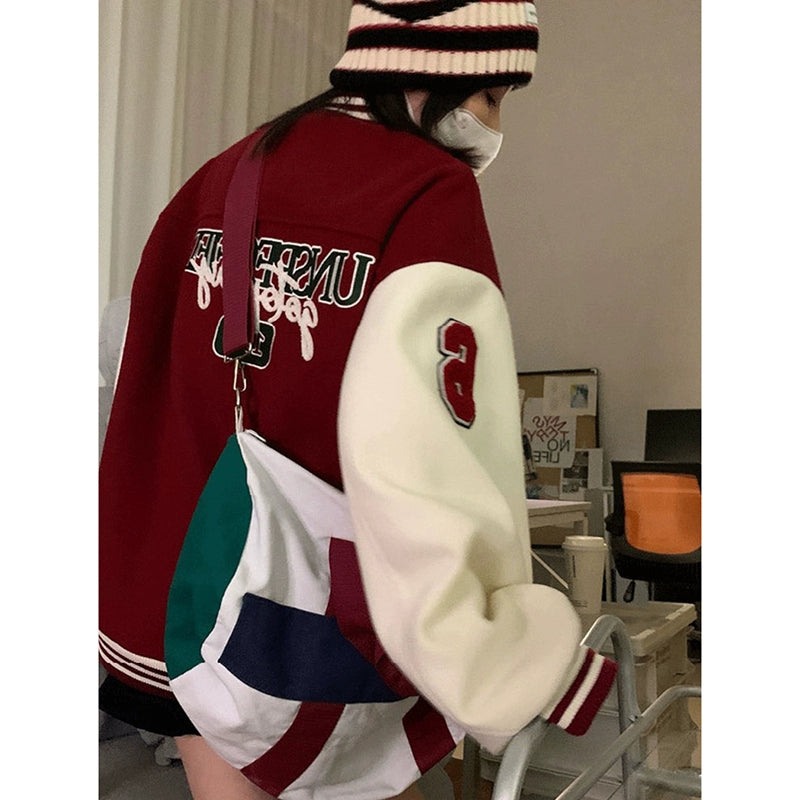 Spring And Autumn Thin Vintage Baseball Uniform For Women Autumn And Winter 2023 New Thickened Oversize Jacket Ins Trend