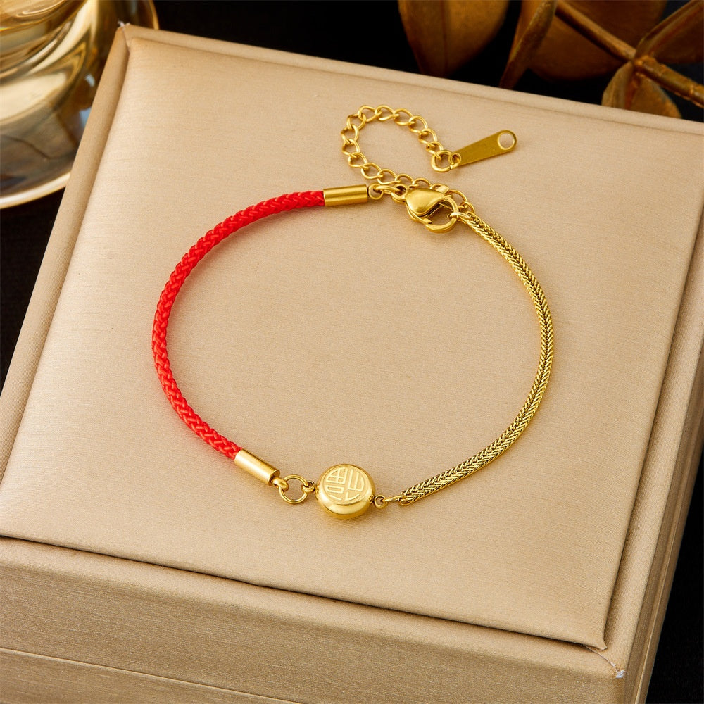 All-matching Ins Gold Fashion Ornament Bracelet