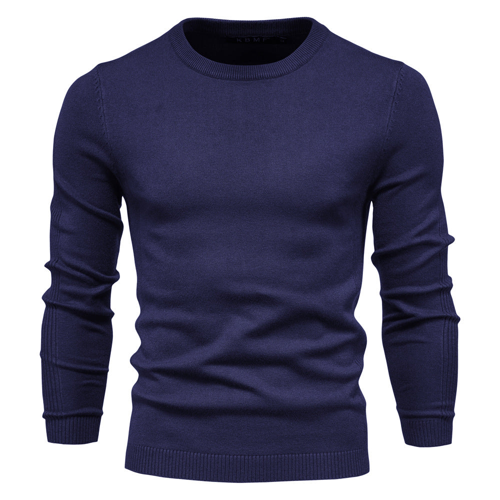 Men's Solid Color Slim Pullover Turtleneck Sweater Winter Casual Tops Clothing